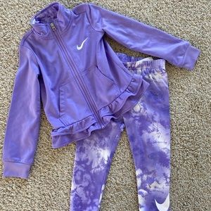 Purple Nike Matching Set, toddler girls 3T, like new